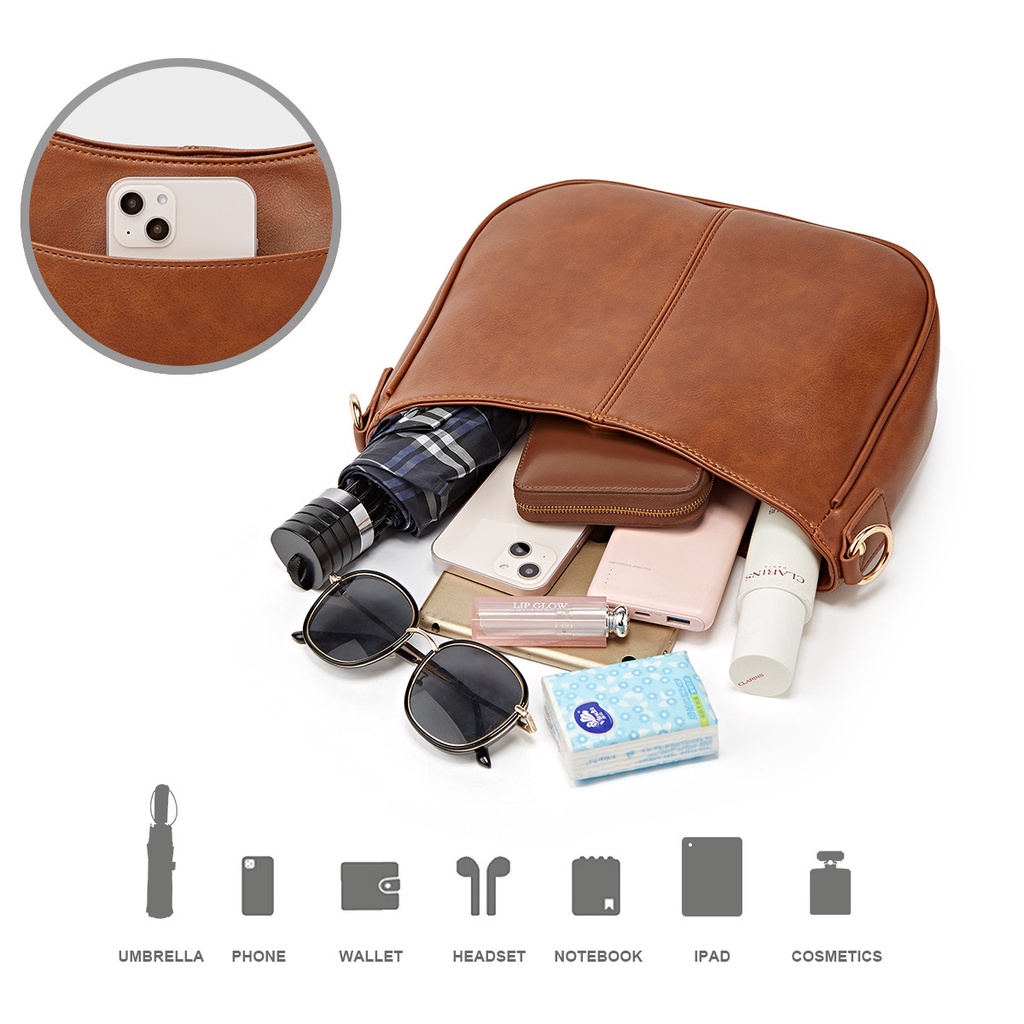 Túi Đeo Chéo Thiết Kế Đơn Giản Thời Trang Âu Mỹ Cho Nữ