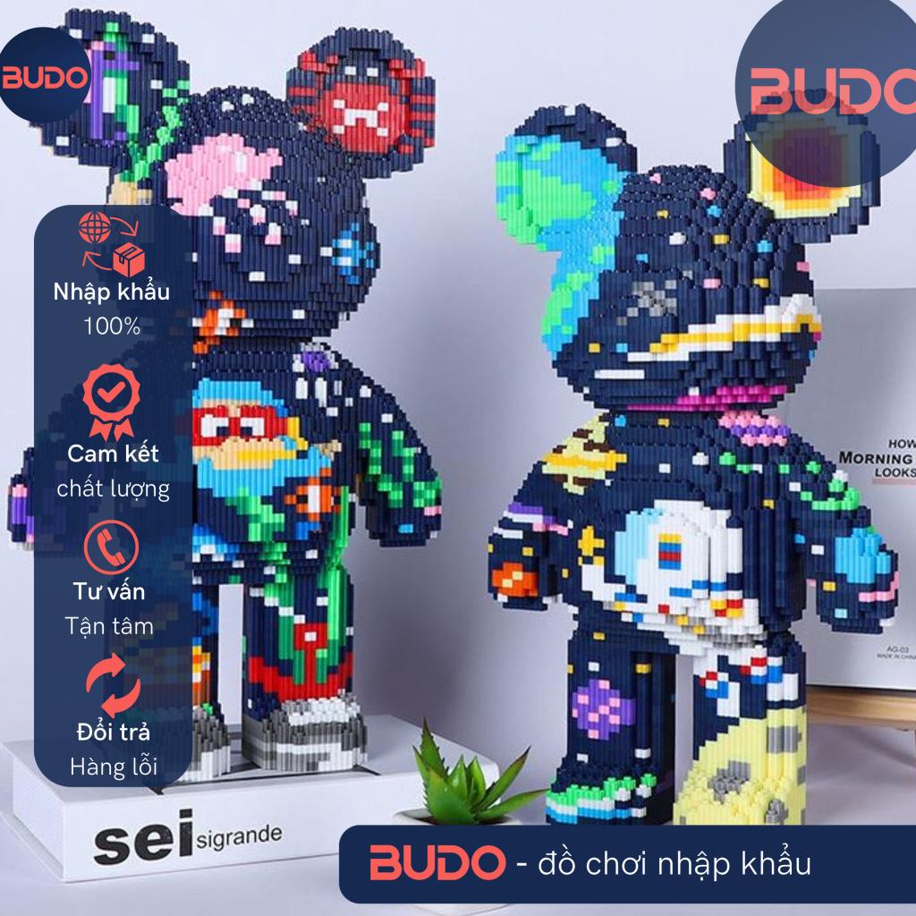 Lego Bearbrick Gấu Bạo Lực Vũ Trụ & Đại Dương, Trừu Tượng Đồ Chơi Lắp