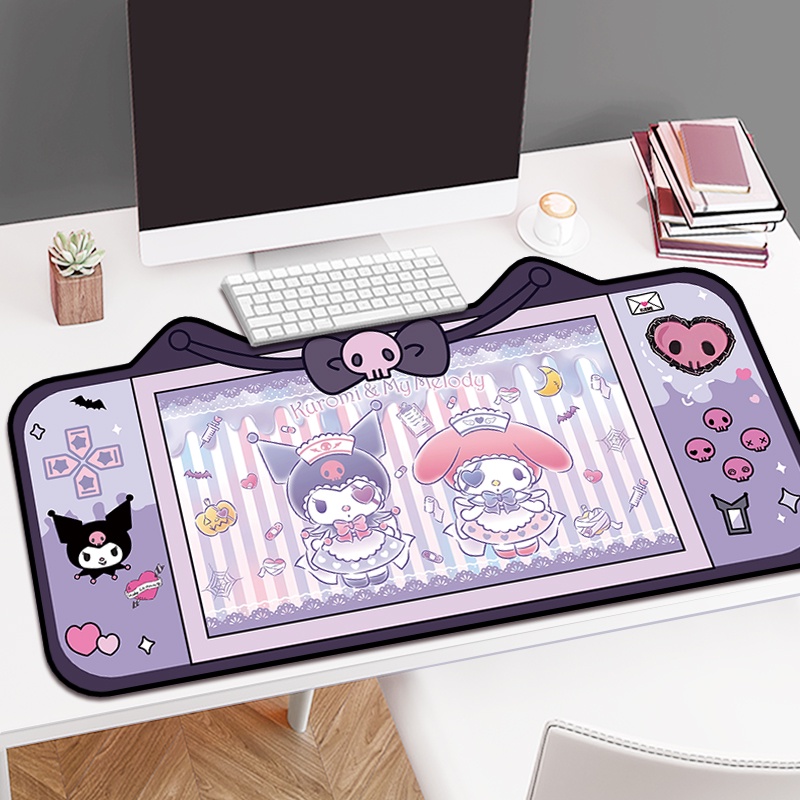 Tấm Lót Chuột Và Bàn Phím Máy Tính Chống Trượt In Hình Kuromi Dễ Thương