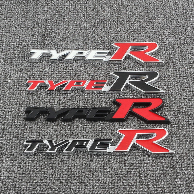 Applicable to Flying Lingpai Civic Modified Typer Car Logo RR Unlimited Si Personality Metal Bumper Stickers Auto Logos odiL