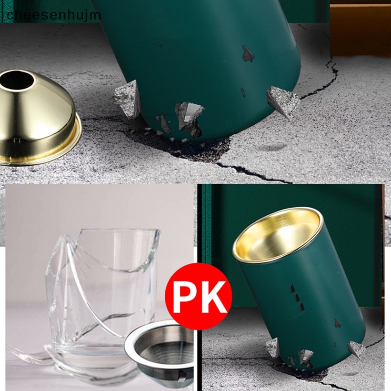 Gạt Tàn Thuốc Hình Tròn Bằng Thép Không Gỉ Cao Cấp