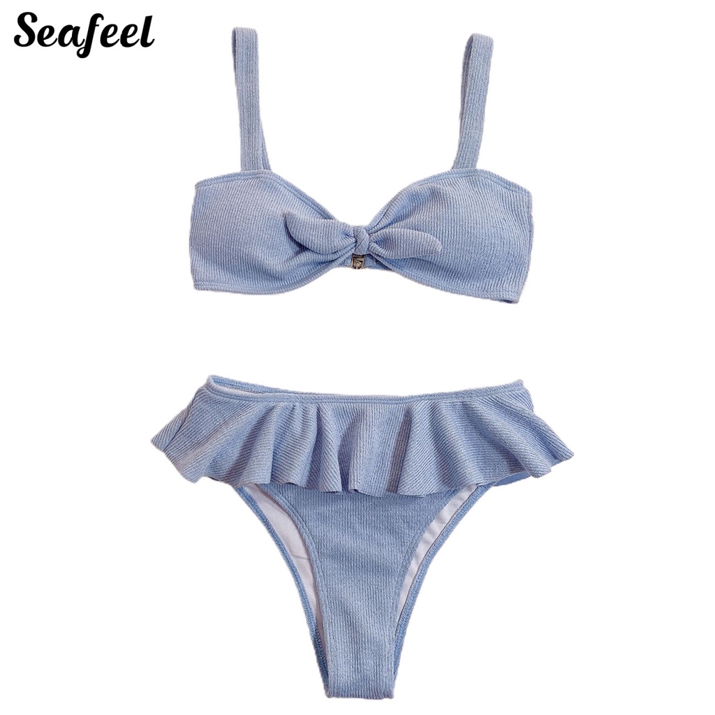 Bộ Đồ Bơi Bikini Lưng Vừa Có Mút Đệm Quyến Rũ Dành Cho Nữ