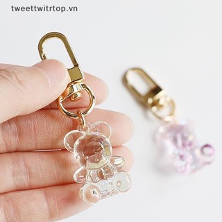 Móc khóa hình gấu đính pha lê dễ thương