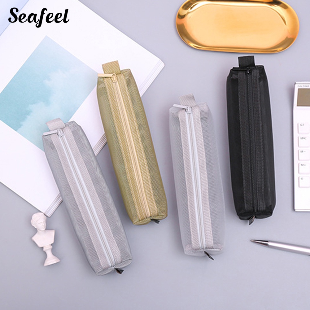 Túi Đựng Bút Màu Trơn Dễ Thương