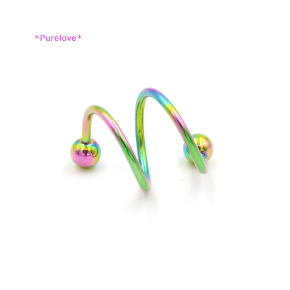 Khuyên Mũi / Tai / Môi Bằng Thép Không Gỉ Thiết Kế Dạng Xoắn Thời Trang Mới