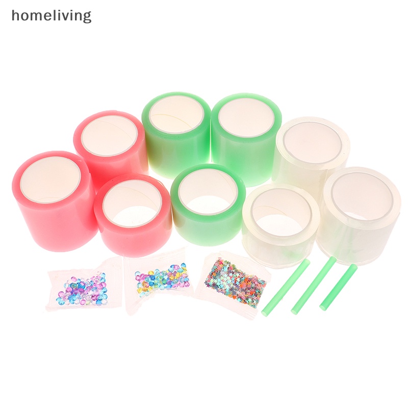1 Bộ Băng Keo Hai Mặt Bằng Cao Su nano Lấp Lánh DIY