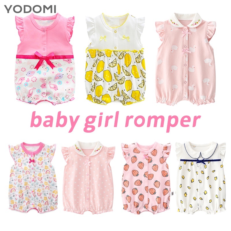 Áo Liền Quần Bằng Cotton Nguyên Chất Mỏng Thời Trang Mùa Hè 2069 Dành Cho Bé Gái