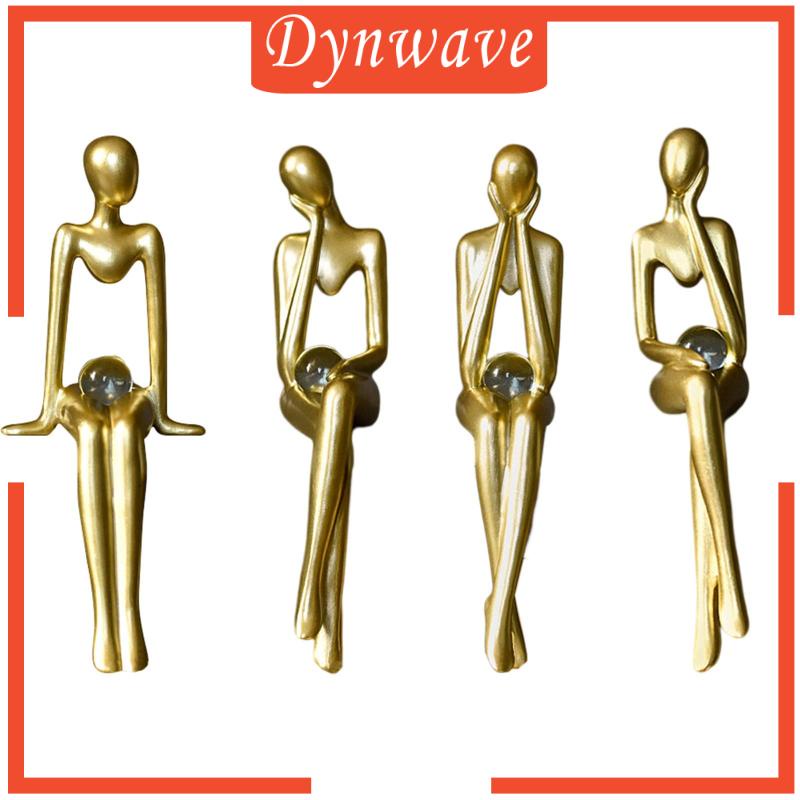 Đồ trang trí Tượng Người Suy Tư Mini Bằng Nhựa Resin Hiện Đại Trang Trí Nhà Cửa