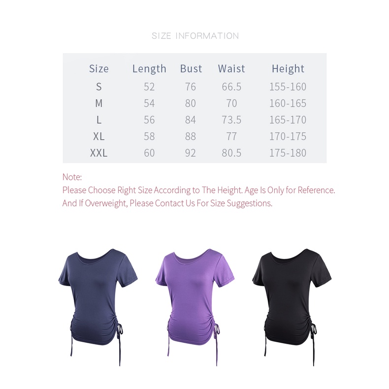 Áo Thun Ngắn Tay Cổ Tròn Thời Trang Tập Múa Ba Lê Cho Nữ