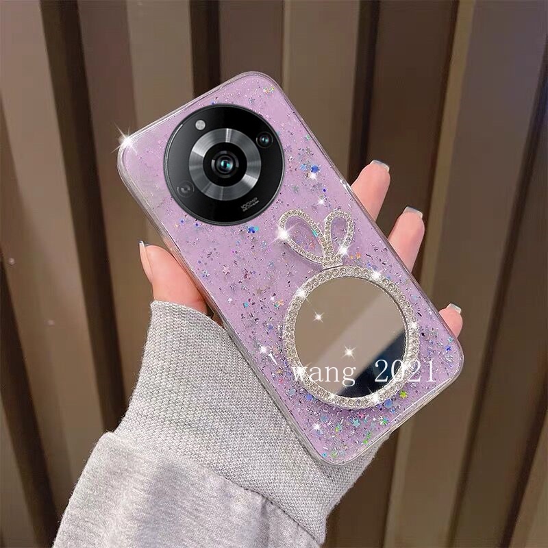 Ốp Điện Thoại Mềm Có Gương Trang Điểm Hình Vương Miện Cho Realme11 Pro Realme 11 Pro + Plus 5G 2023 Realme 11 Pro 5G