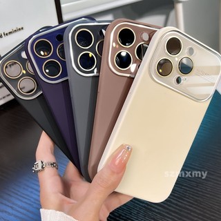 Ốp ĐiệN ThoạI KiểU KíNh MàU Cà Phê Cho Iphone 15 14 13 12 Pro Max