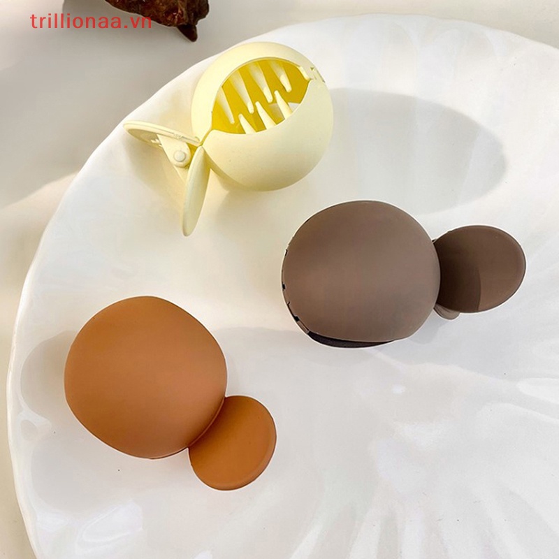 Kẹp Tóc Càng Cua Cố Định Tóc Đuôi Ngựa Màu Trơn Xinh Xắn Cho Bạn Gái