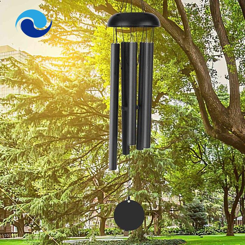 Chuông Gió Ống Nhôm Hình Nốt Nhạc Kiểu Retro Treo Trang Trí Phòng