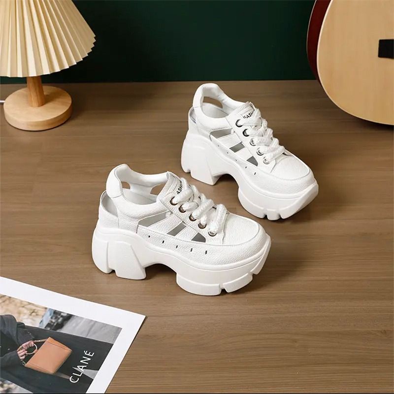 Giày Thể Thao Đế Dày 9CM Thoáng Khí Thời Trang Hàn Quốc Cho Nữ