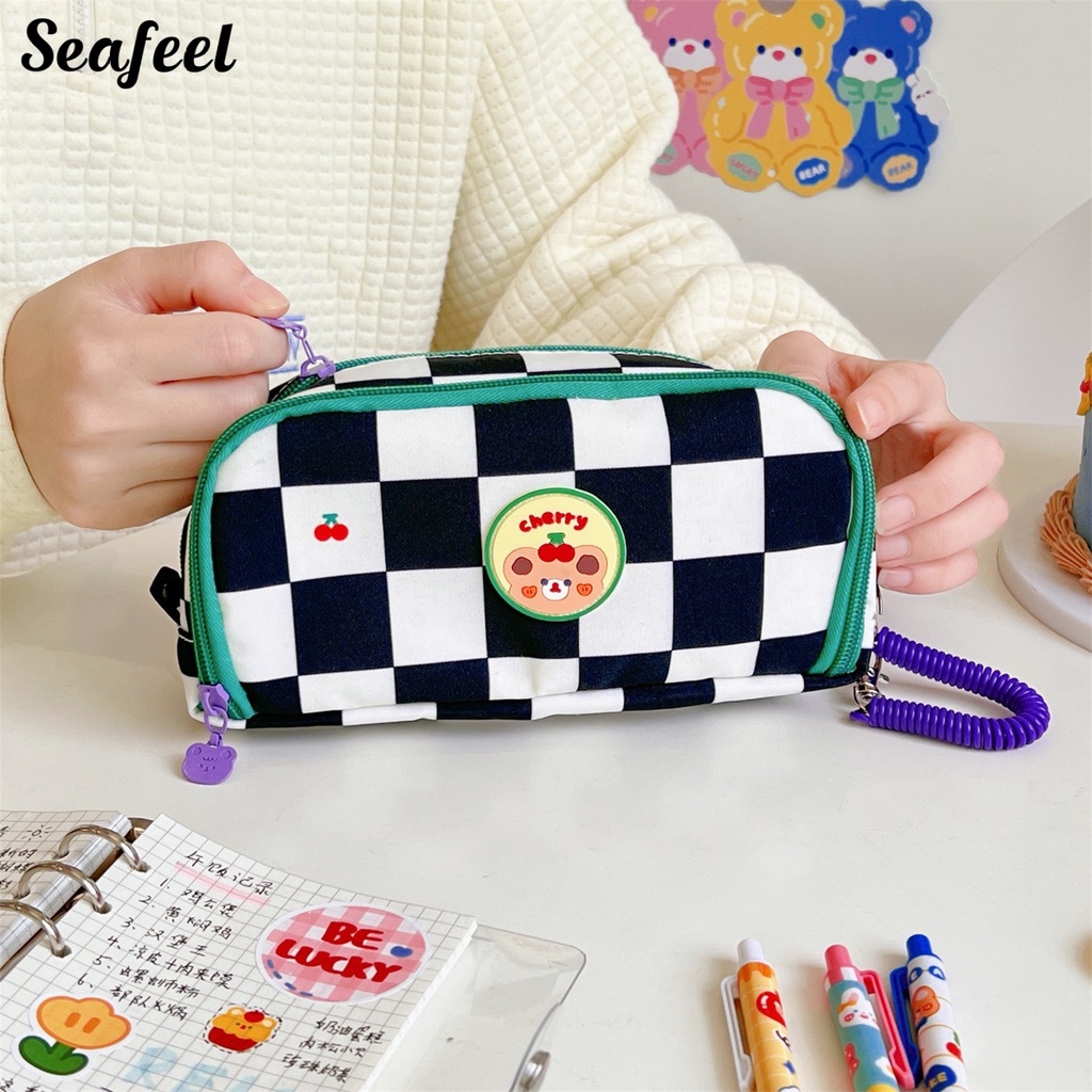 Túi Đựng Bút Chì Dày Dặn Chống Bụi Dễ Dàng Truy Cập Họa Tiết Biển