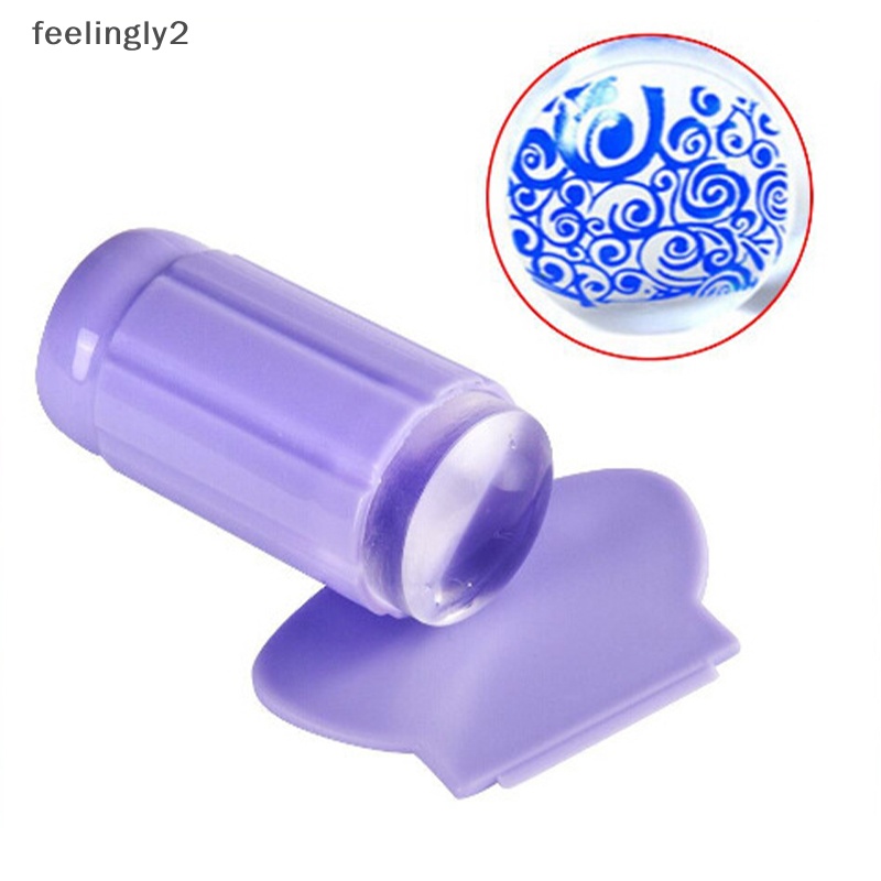 Bộ Dụng Cụ In Hình Móng Tay Nghệ Thuật Bằng Silicon Trong Suốt Kèm Dụng Cụ Dán