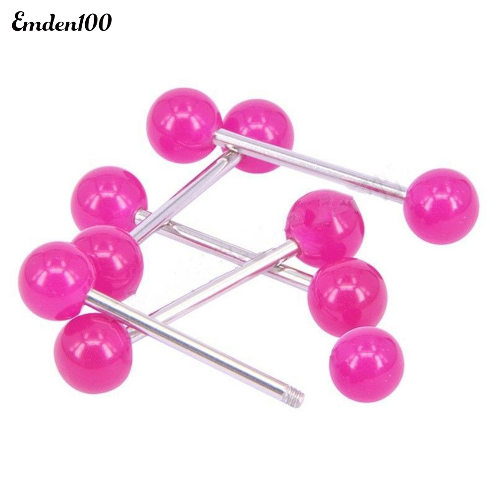 Bộ 10 Khuyên Xỏ Cơ Thể Dạ Quang Thời Trang