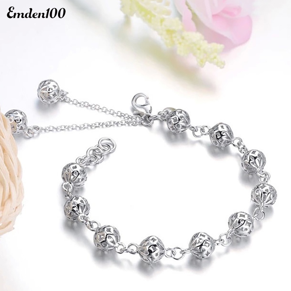 Vòng Tay Mặt Tròn Rỗng Màu Trơn Thời Trang Cho Nữ