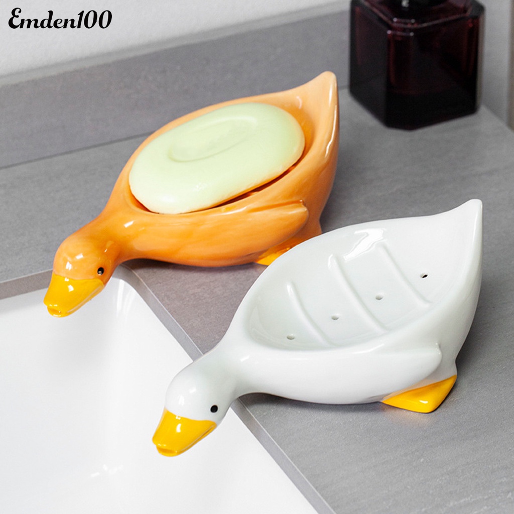 Khay Đựng Xà Phòng Bằng Sứ Hình Vịt Hoạt Hình Dễ Thương