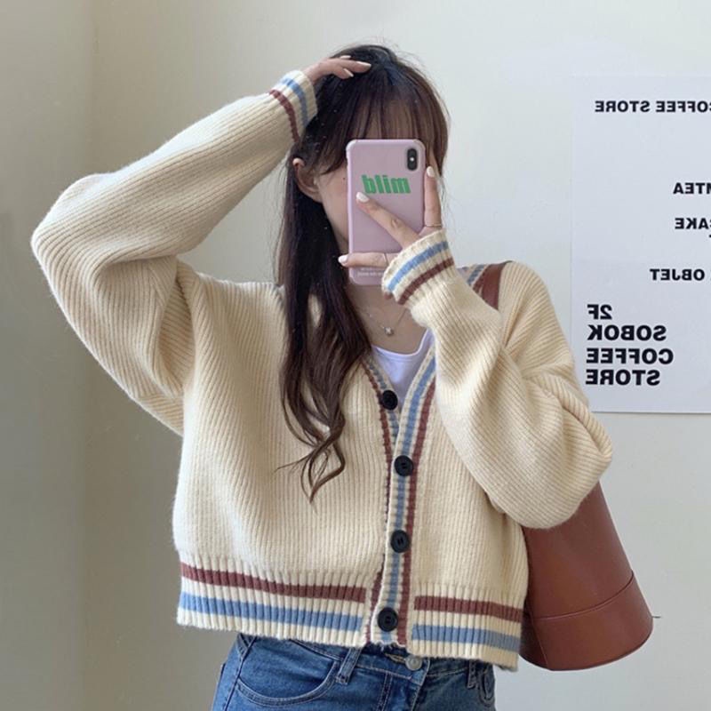 Áo Khoác Cardigan Dệt Kim Dáng Rộng Thiết Kế Mới Thời Trang Theo Phong Cách Nhật Bản Cho Nữ