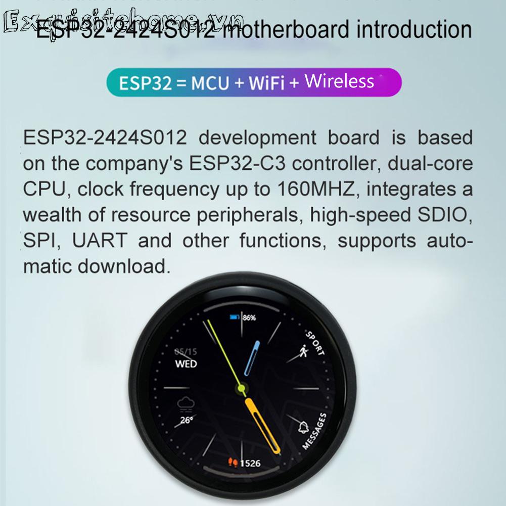 Mô-đun phát triển esp32-c3 màn hình lcd ips 1,28 inch wifi tương thích với bluetooth
