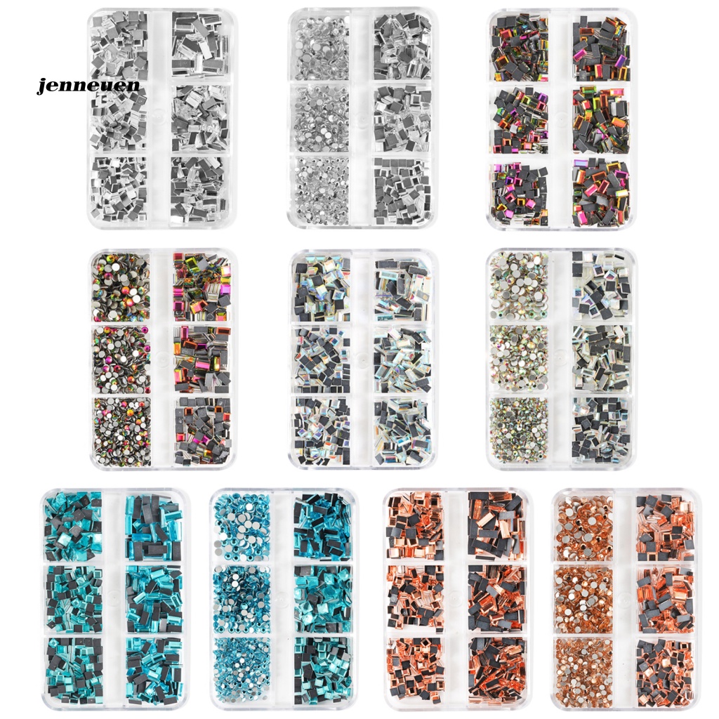 1 Hộp Hạt Pha Lê Nhiều Màu Trang Trí Móng Tay