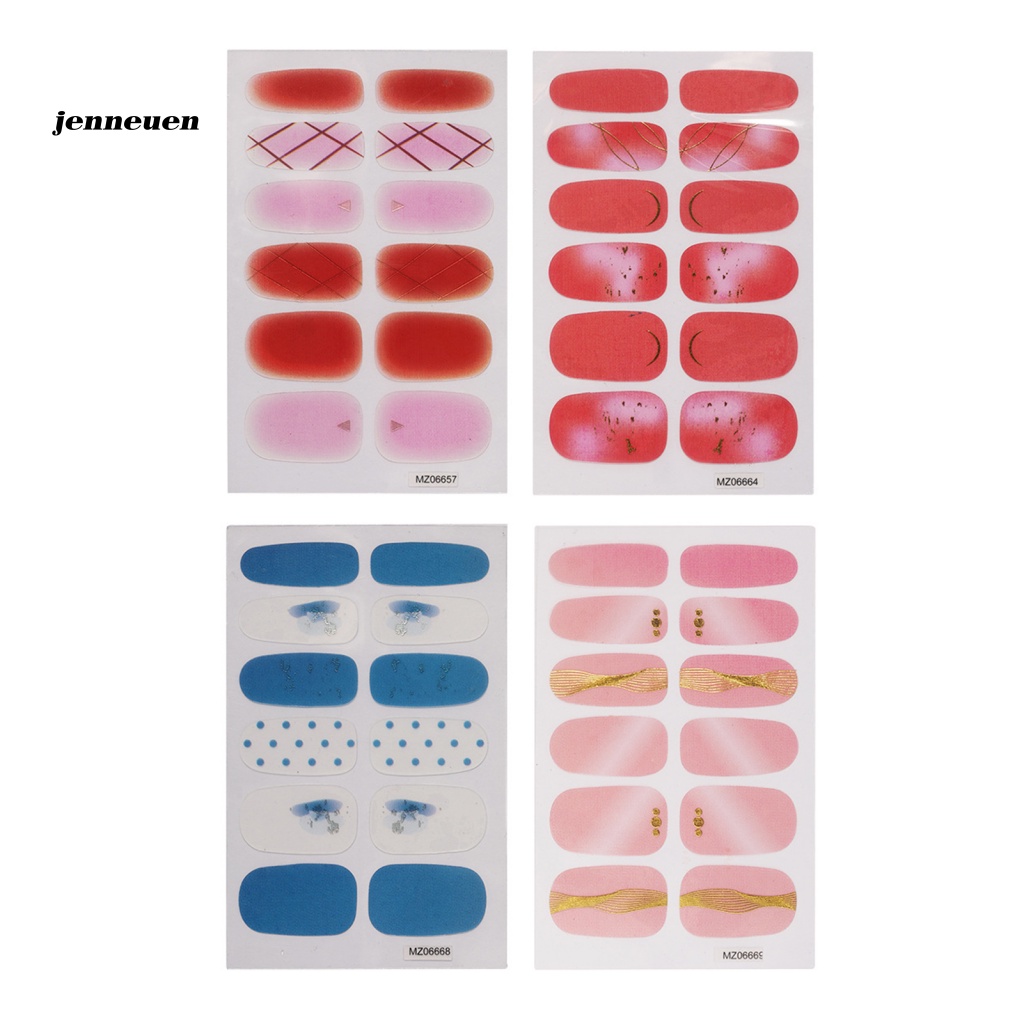 Set 4 Cuộn Giấy Dán Trang Trí Móng Tay Màu Trơn Dành Cho Nữ