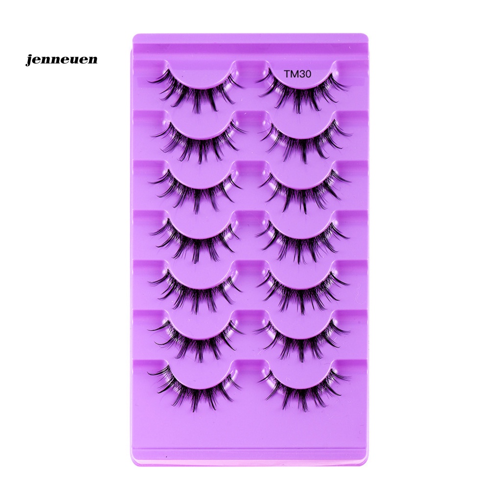 Bộ 7 Cặp Lông Mi Giả Cong Dày 3D Tự Nhiên Thoải Mái