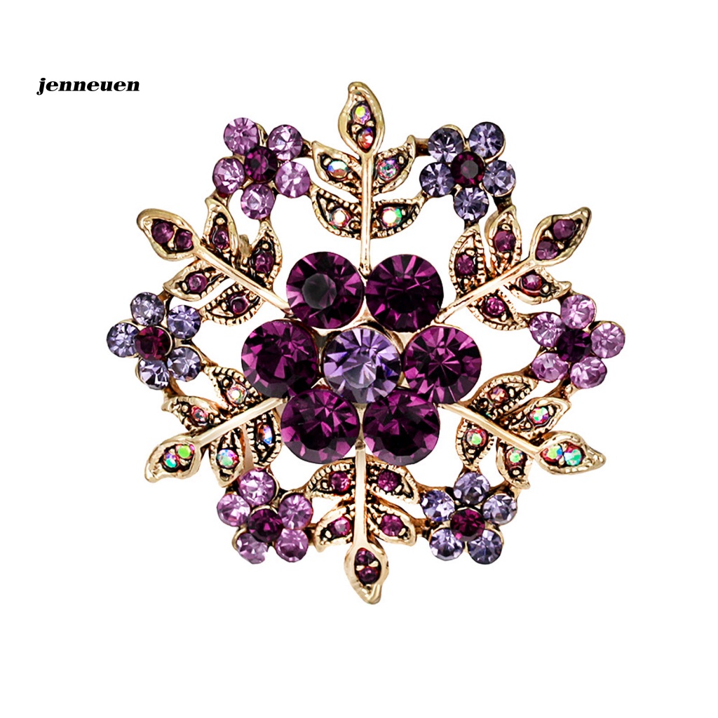 Ghim Cài Áo Hình Hoa Tuyết Đính Đá Thời Trang Cho Nữ