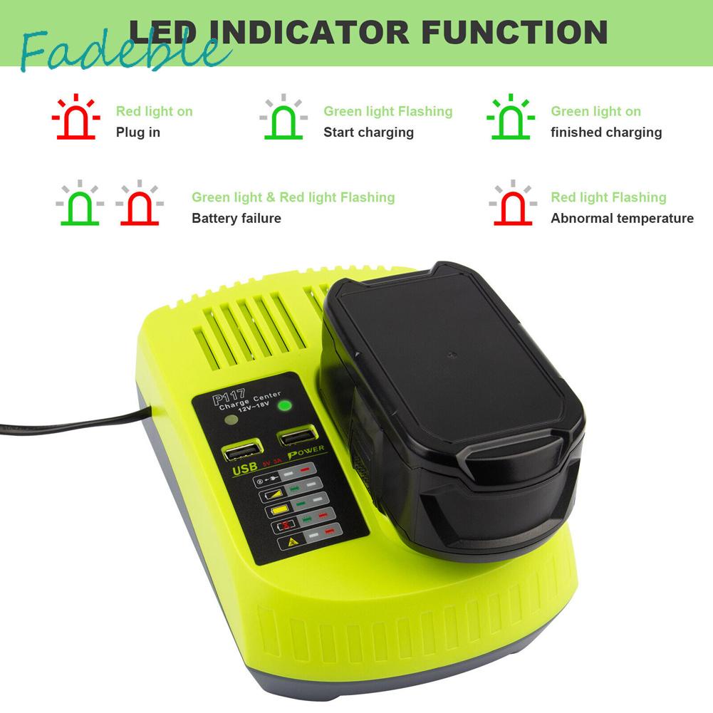 Bộ Sạc Pin Lithium P100 / 108 3A Cho Pin Ryobi 12V-18V