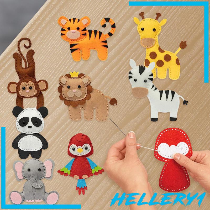 Bộ Dụng Cụ May Vá Thủ Công Bằng Vải Nỉ Hình Động Vật DIY Dành Cho Trẻ Em