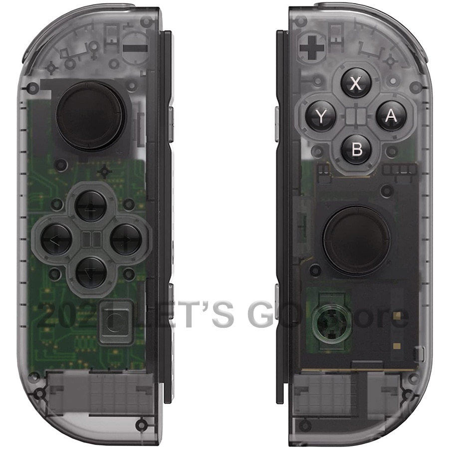 Nintend Switch DIY Thay thế Vỏ nhà ở trong suốt màu đen cho Các phụ kiện Nintendo Switch Console & Joycon