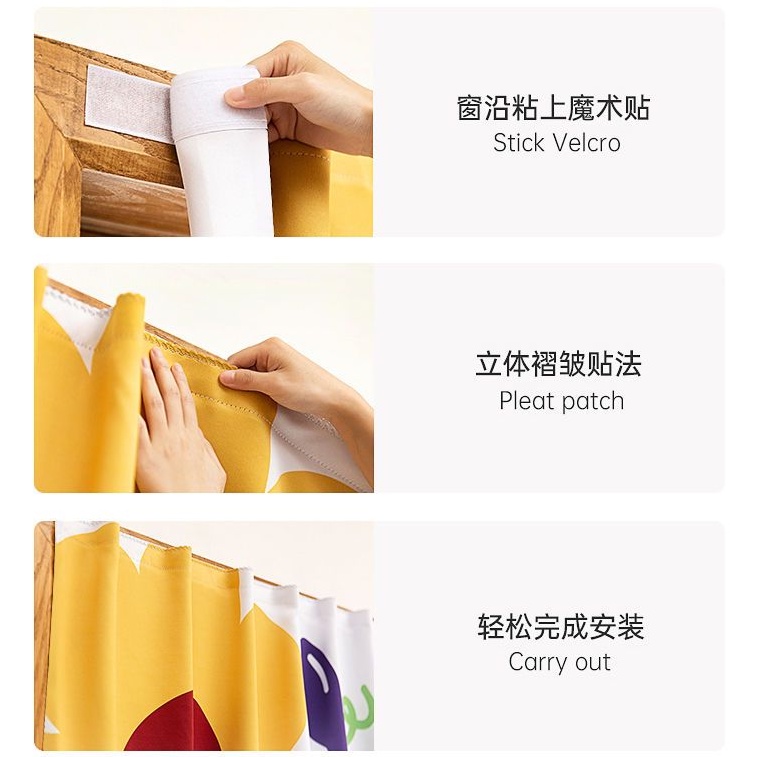 Rèm Cửa Trang Trí Nhà Bếp In Hình Vịt Hoạt Hình Đơn Giản