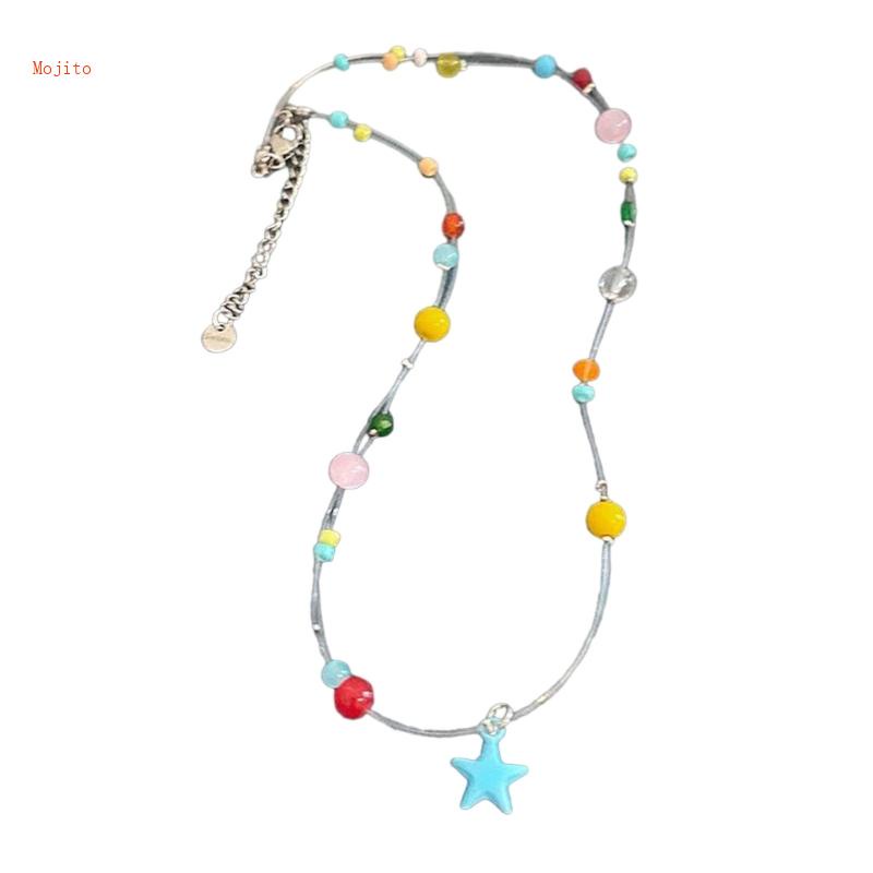 Mojito Vòng Cổ Choker Hình Ngôi Sao Năm Cánh Nhiều Màu Tùy Chỉnh Thời Trang Mùa Hè Cho Nữ