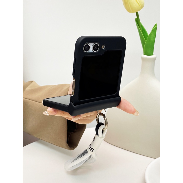 Bao Da Điện Thoại Hình Bùi Nhùi Màu Đen Thời Trang Cho samsung galaxy z flip 5 4 3 5g flip5 zflip5 zflip4 Ốp