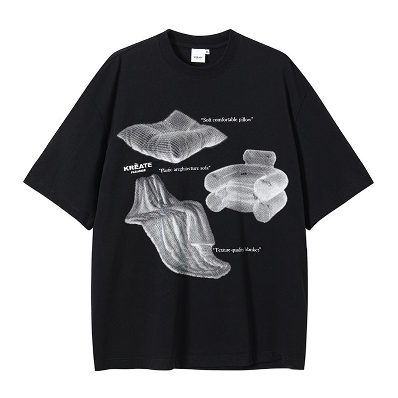 Áo Thun Cotton Thuần Khiết Ngắn Tay Phong Cách Retro Thời Trang Mùa Hè 2023 Mới
