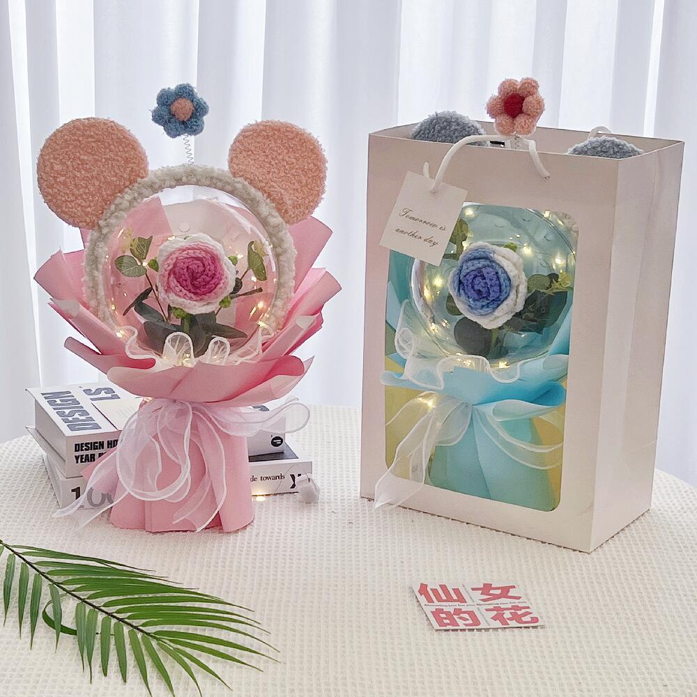 Bó hoa sinh nhật ngày lễ tình nhân, bó hoa dệt tay, quà sinh nhật cho bạn gái bạn gái