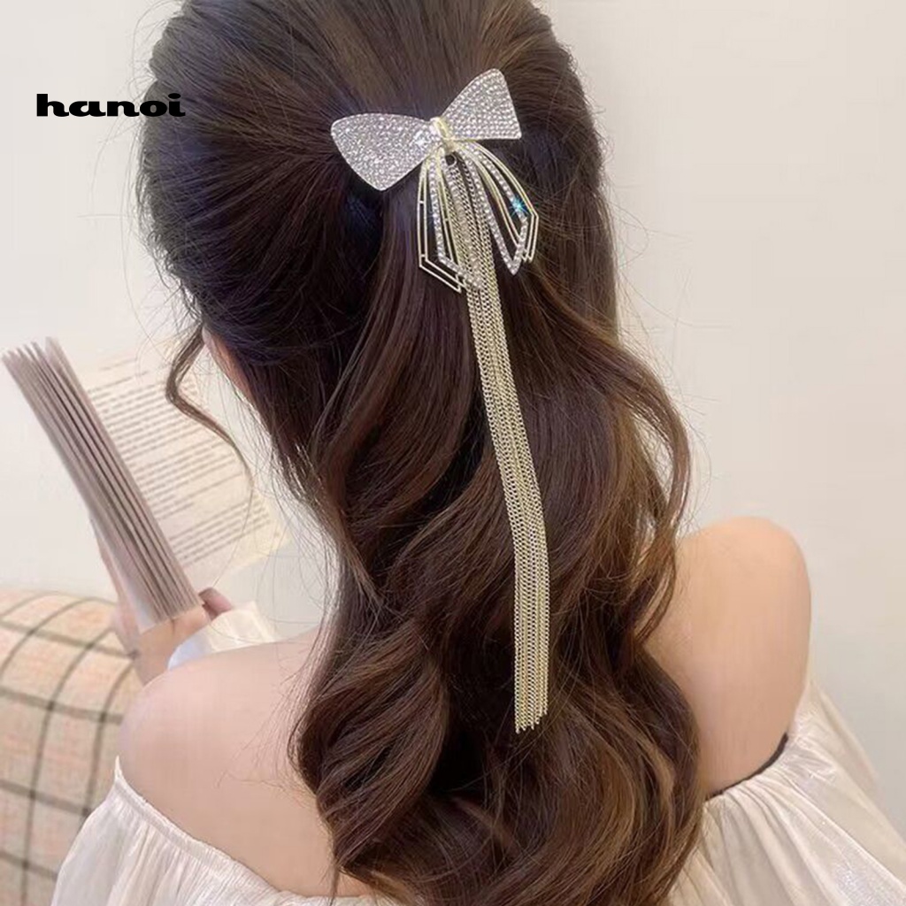 Kẹp Tóc Hình Nơ Đính Đá Thời Trang Sang Trọng