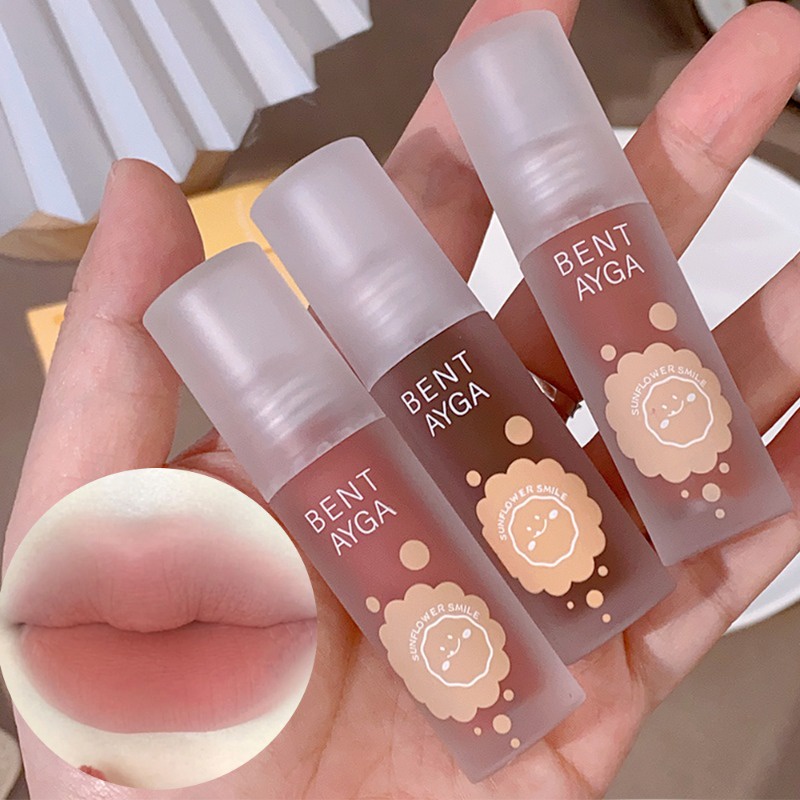 Son Môi / Son Môi Màu Lì / Lâu Trôi Thiết Kế Vỏ Họa Tiết Hoa Hướng Dương Xinh Xắn