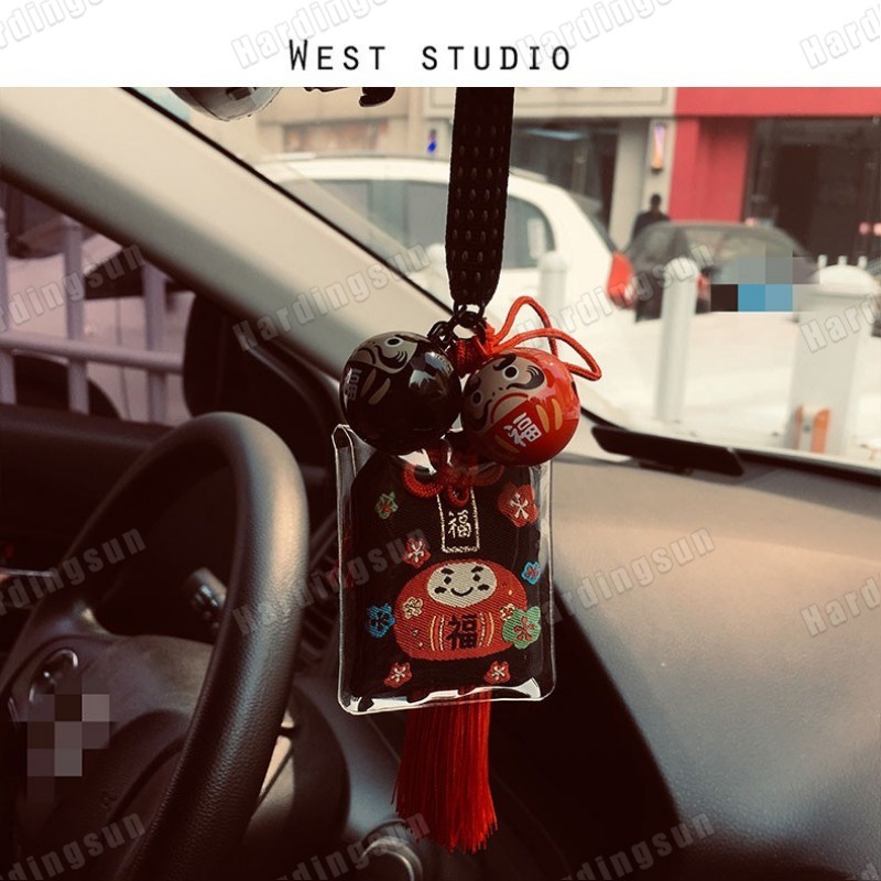 Chuông Daruma Hoạt Hình Nhật Bản Bằng Đồng Trang Trí Túi Xách / Móc Khóa Xe Hơi