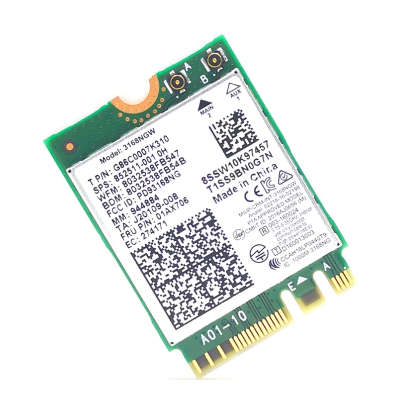 Thẻ wifi dusur 3165ngw 600mbps bt4 0 ngff 3165 802 11ac Chất Lượng Cao