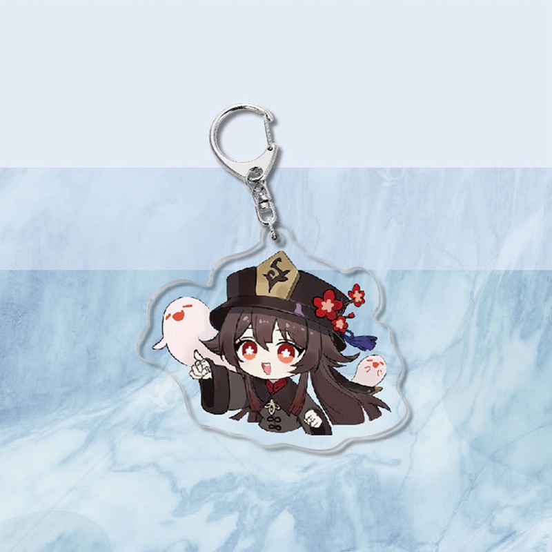 Móc Chìa Khóa Bằng Acrylic Hình Nhân Vật Anime Xiao Hu Tao