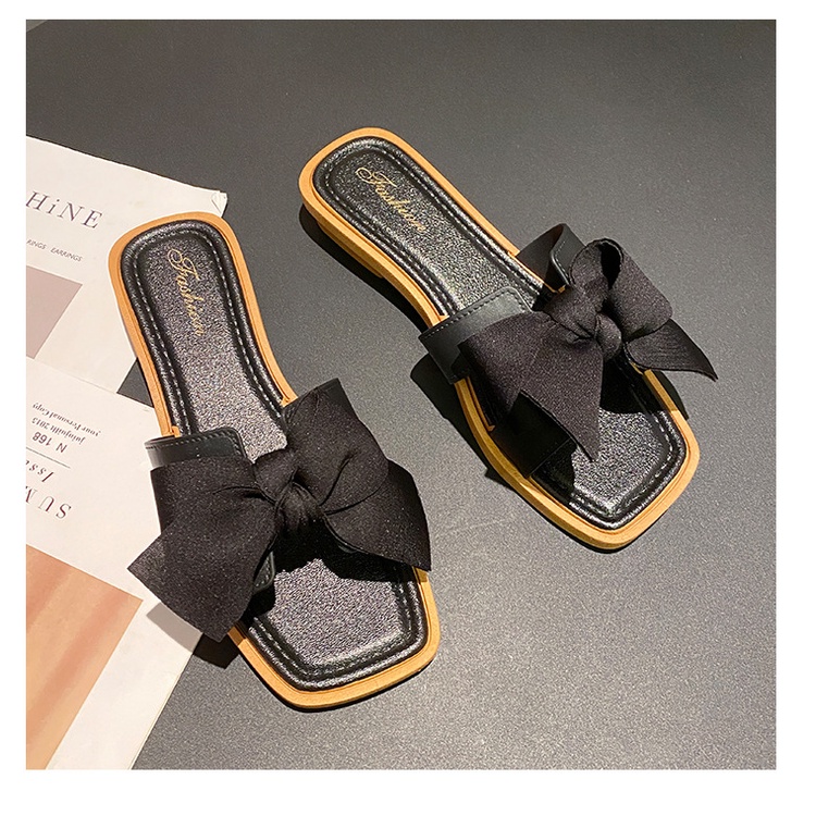 Dép Lê Quai Nơ Đế Mềm Chống Trượt Thời Trang Mùa Hè Dành Cho Nữ