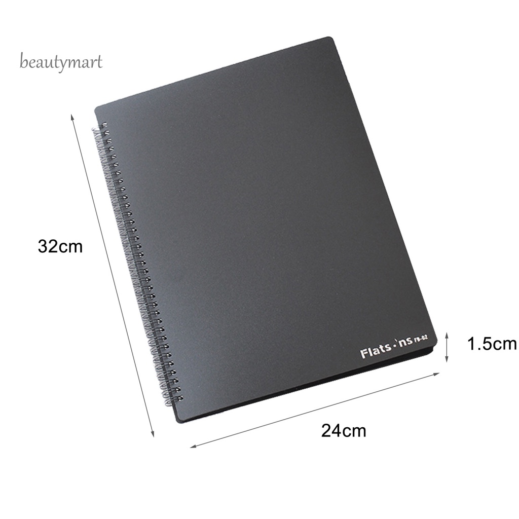Beautymartm1 A4 Bìa Đựng Bản Nhạc 4 Mặt 40 Tờ Cho Đàn Piano