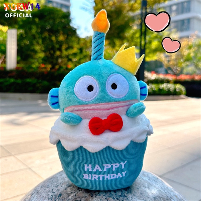 Ng birthday cake series búp bê sang trọng anime hangyodon plushie toy with birthday song đồ chơi sang trọng cho người hâm mộ quà tặng