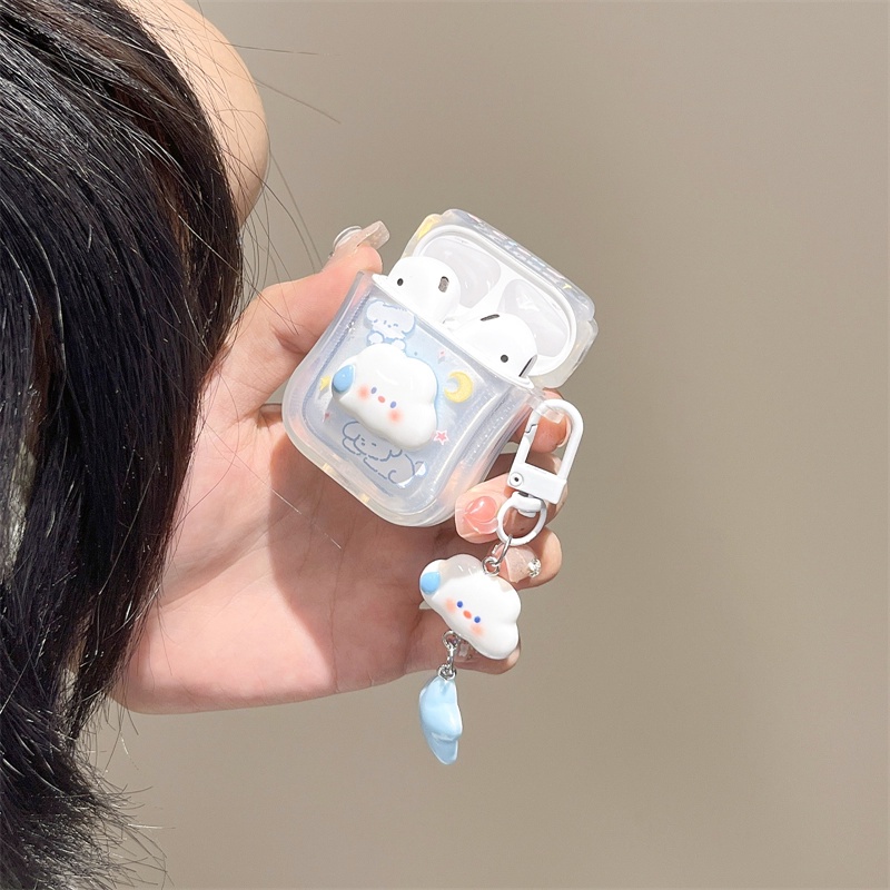 Vỏ Bảo Vệ Hộp Sạc Tai Nghe Bluetooth Không Dây Airpods1 / 2 3 Pro Pro2 Air Pods Pro 3 Hình Đám Mây Dễ Thương Ốp