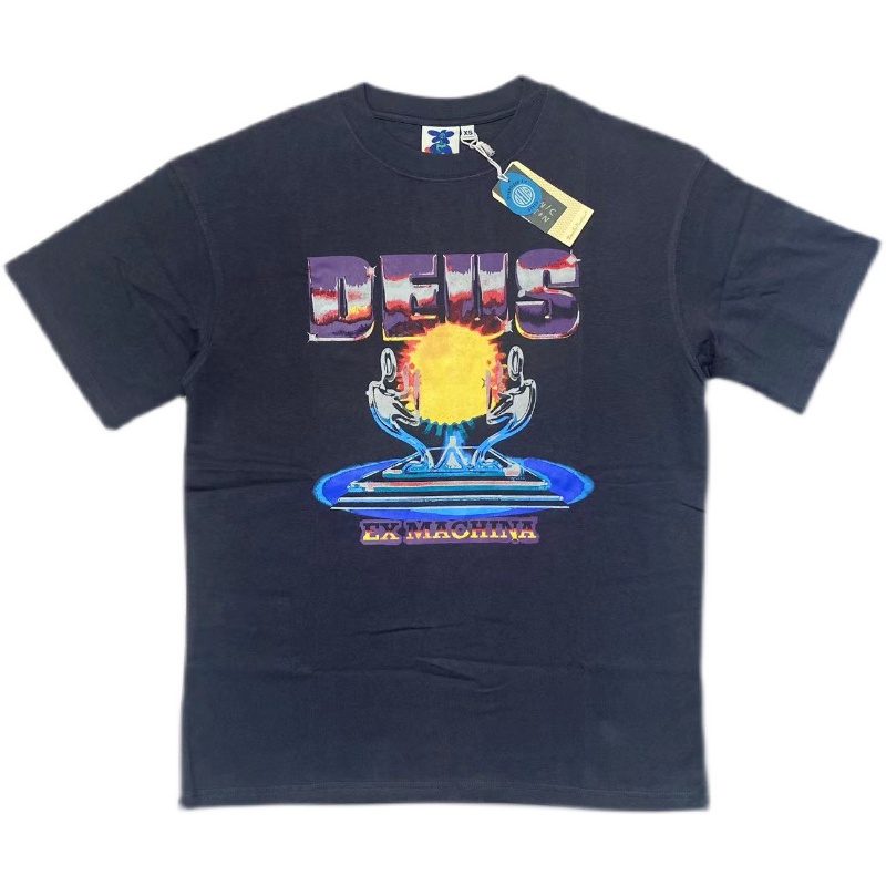 Deus ex machina Áo Thun cotton Ngắn Tay Cổ Tròn In Họa Tiết Thời Trang Mùa Hè Cho Nam