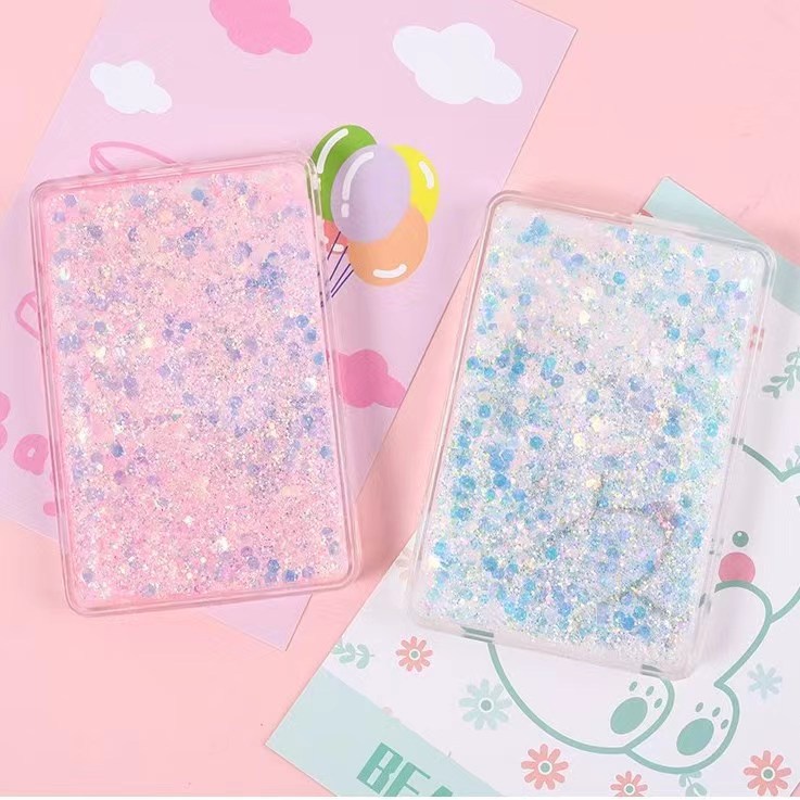 Móc khóa acrylic sáng tạo kiểu cát chảy độc đáo với kim tuyến nước lấp lánh