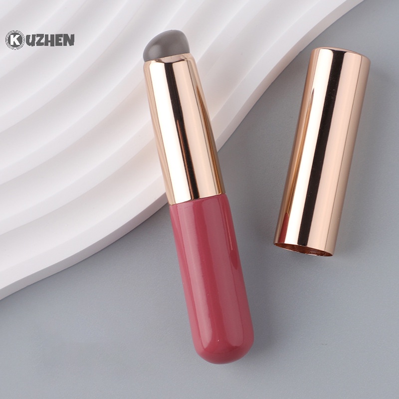 Kuzhen Cọ Trang Điểm Môi Đầu Tròn Bằng Silicon Góc Nghiêng