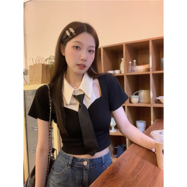 Cassie áo croptop áo croptop nữ Thiết kế ít người cao eo slim hottie ngắn áo khoác 2023 NEW JL2730